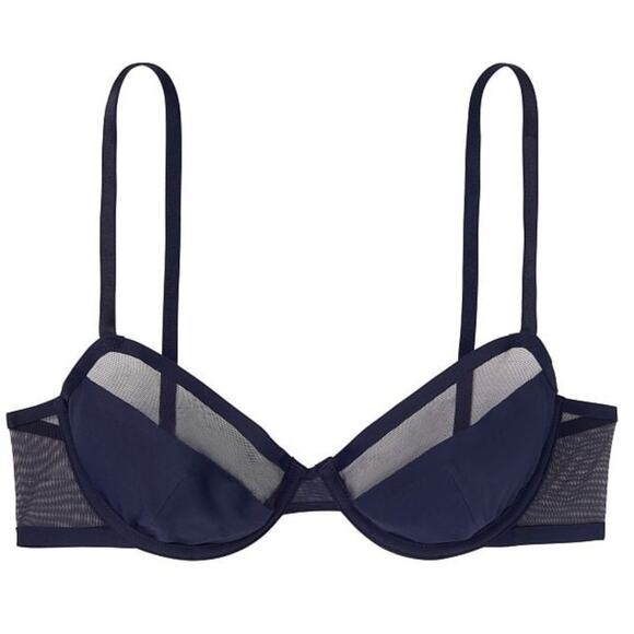 Victoria's Secret Very Sexy Unlined Mesh Demi Bra Black Size 32DDD NWT - Picture 1 of 3